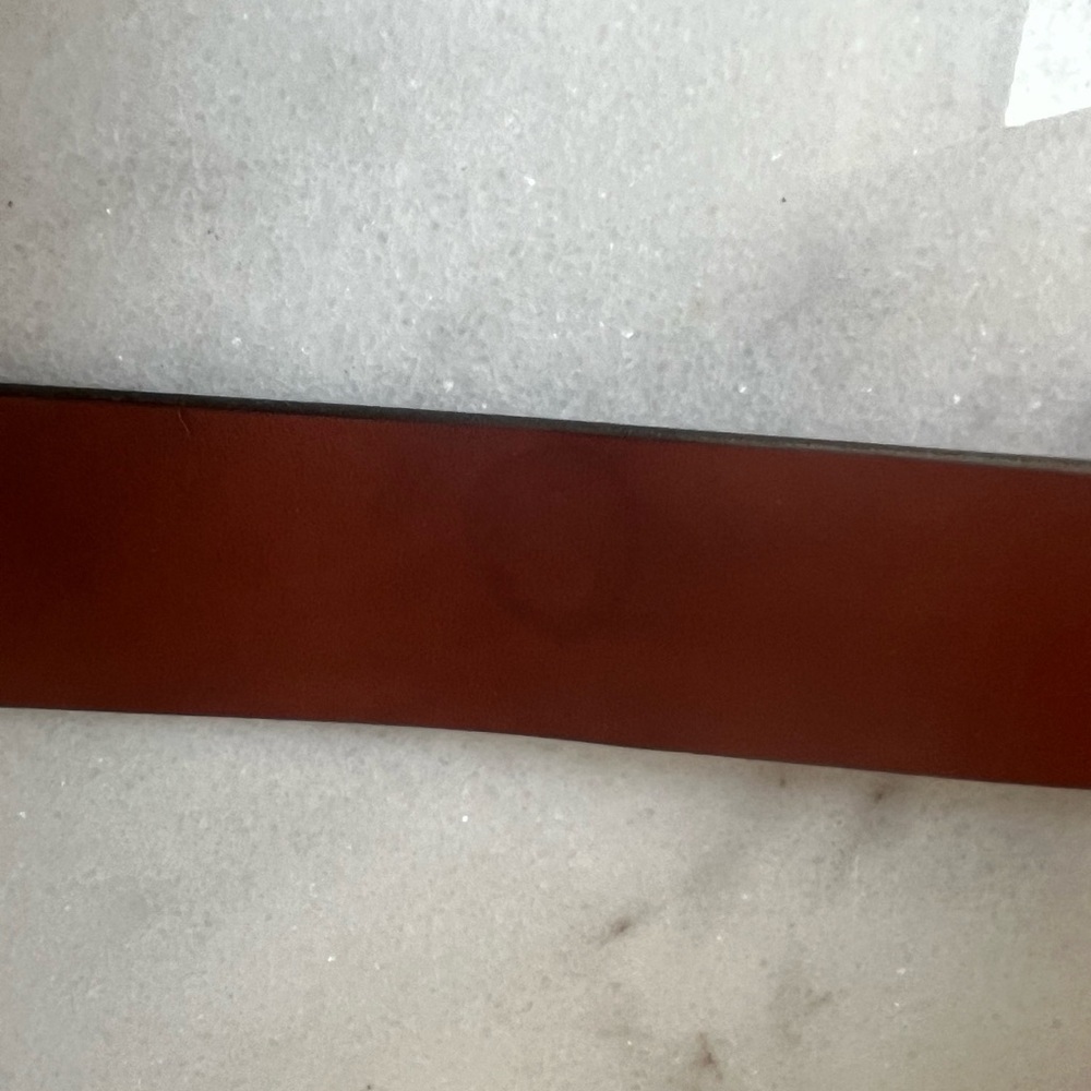 Frank Daniel Buckle Casual 1 1/2" wide Genuine Leather Belt . Italy .39.5” Long - Picture 12 of 16